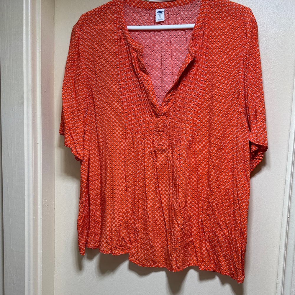 Old Navy Vibrant Orange Blouse